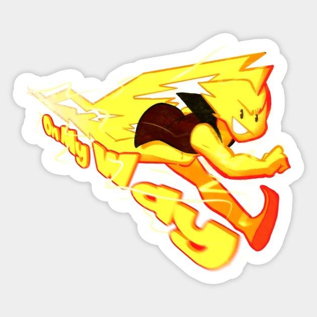 On My Way (Like Lightning!) Sticker by Jakeneutron